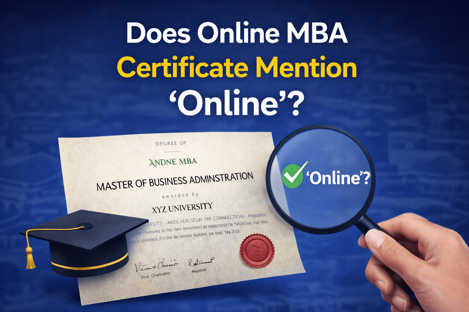 Does Online MBA Degree Certificate Mention “Online”? UGC Rules Explained